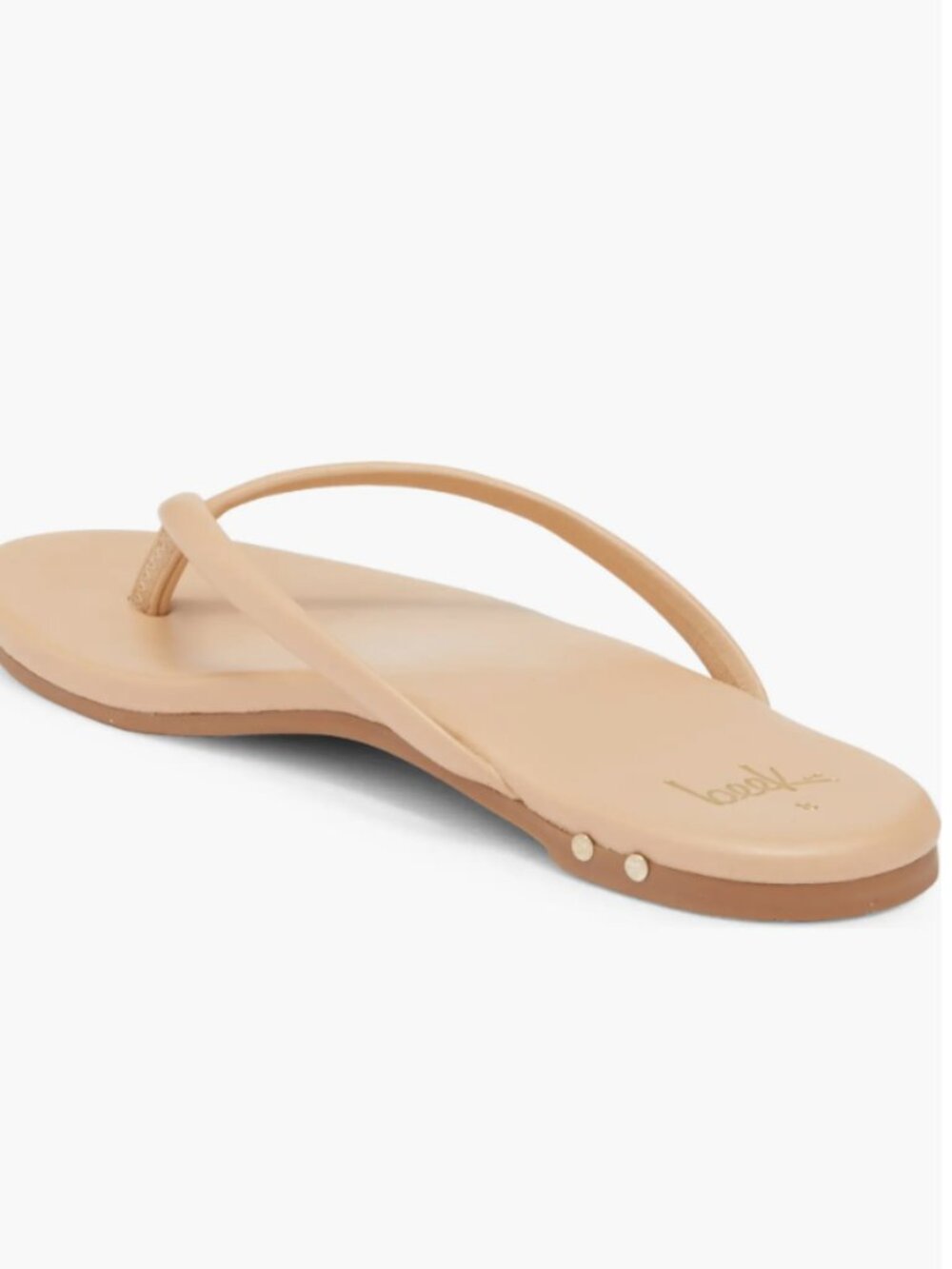 beek. Sunbeam Leather Flip Flop Sandals Beige Beach Size 7 NEW